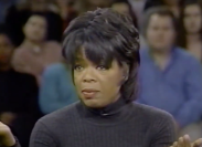 Oprah Winfrey interviewing Nathan Lane and Robin Williams in 1996