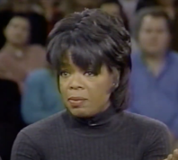 Oprah Winfrey interviewing Nathan Lane and Robin Williams in 1996