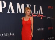 Pamela Anderson at the premiere of "Pamela, a love story" in January 2023