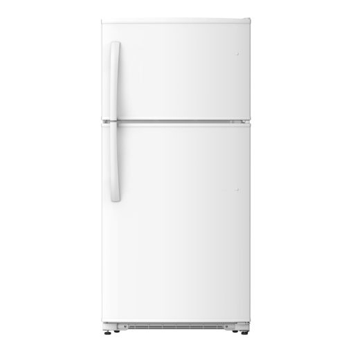 white refrigerator on white background