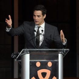Rob Marciano speaking at Best Friends Animal Society's Benefit to Save Them All in 2019