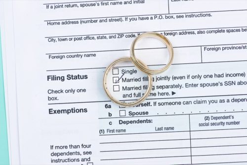 wedding rings on 1040 form