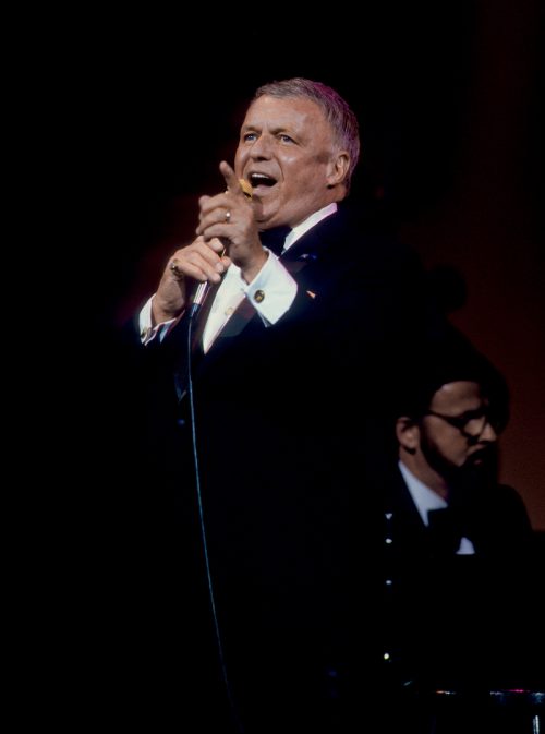 Frank Sinatra performing in 1986