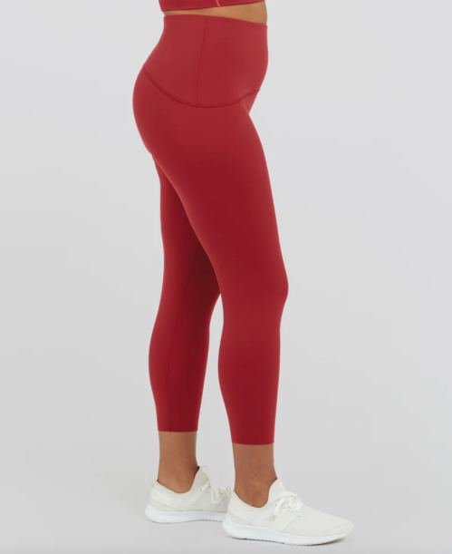 Product shot of Spanx red leggings