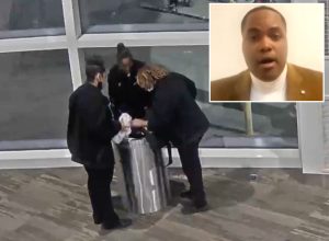 Man's Bag Thrown Out by Airline Worker