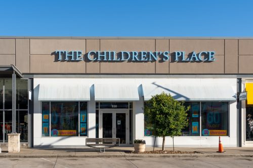A Children's Place store in Pearland, Texas, USA. The Children's Place Inc. is an American specialty retailer of children's apparel and accessories.