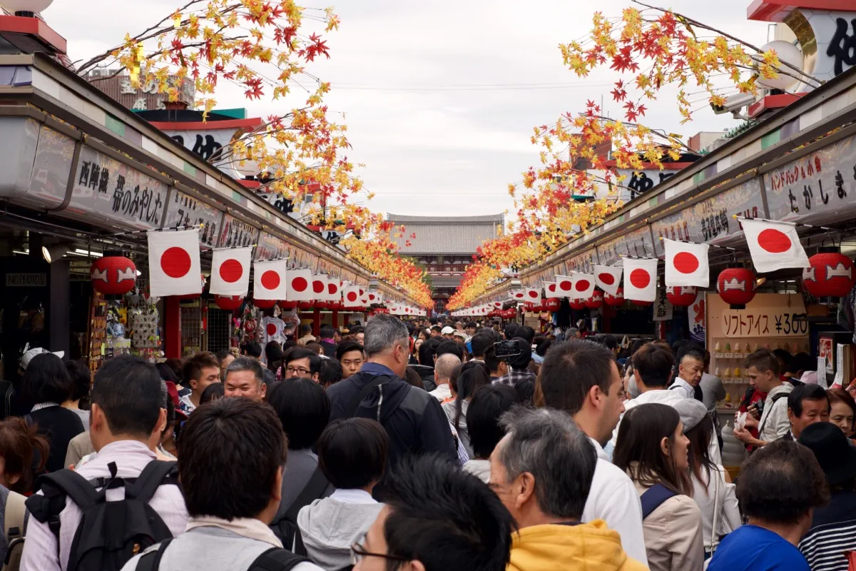 crowded street in Tokyo, Japan