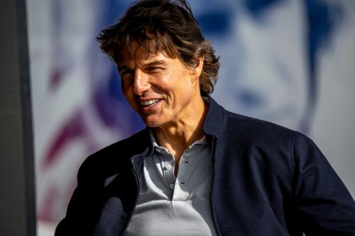 Tom Cruise at the 2022 FIA Formula 1 championship in the UK