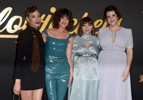 Tawny Cypress, Juliette Lewis, Christina Ricci, and Melanie Lynskey at the "Yellowjackets" premiere in 2021
