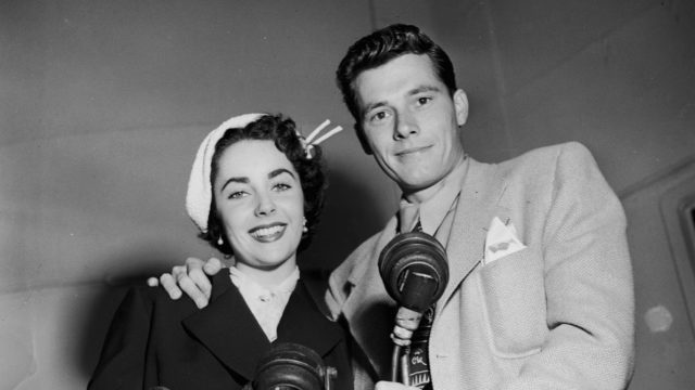 Elizabeth Taylor and Conrad Hilton in 1950