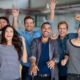 Group of Joyous People