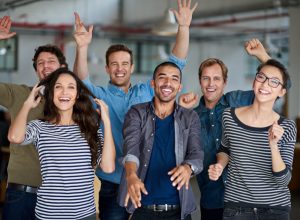 Group of Joyous People