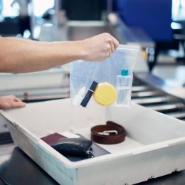 Liquids Being Checked at Airport Security