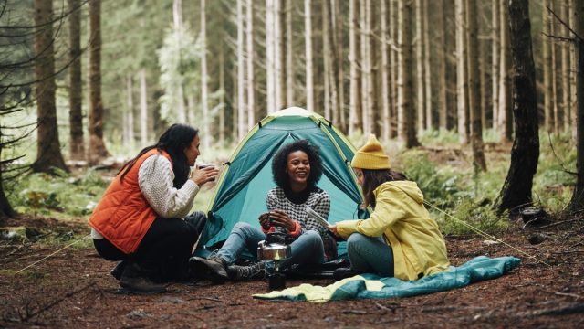Three Women Camping