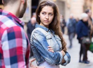 Woman Angrily Crossing Arms
