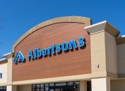 An Albertsons grocery store sign