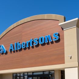 An Albertsons grocery store sign