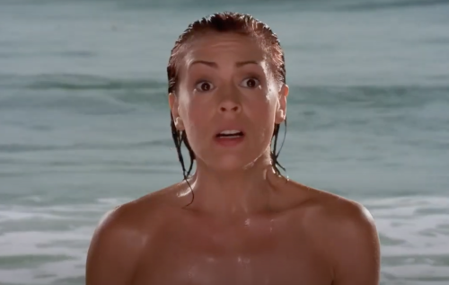 Alyssa Milano as a mermaid on "Charmed"