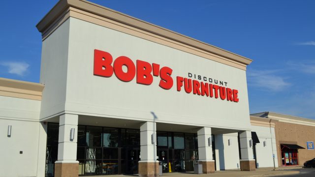 A Bob's Discount Furniture storefront