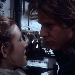 Carrie Fisher and Harrison Ford in "The Empire Strikes Back"