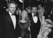 Clint Eastwood, Sondra Locke, Burt Reynolds, and Loni Anderson at the premiere of "City Heat" in 1984