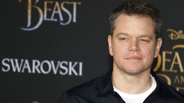 Matt Damon at the premiere of "Beauty and the Beast" in 2017