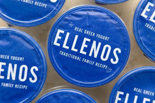 Containers of Ellenos Yogurt