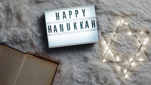 Happy Hanukkah signboard