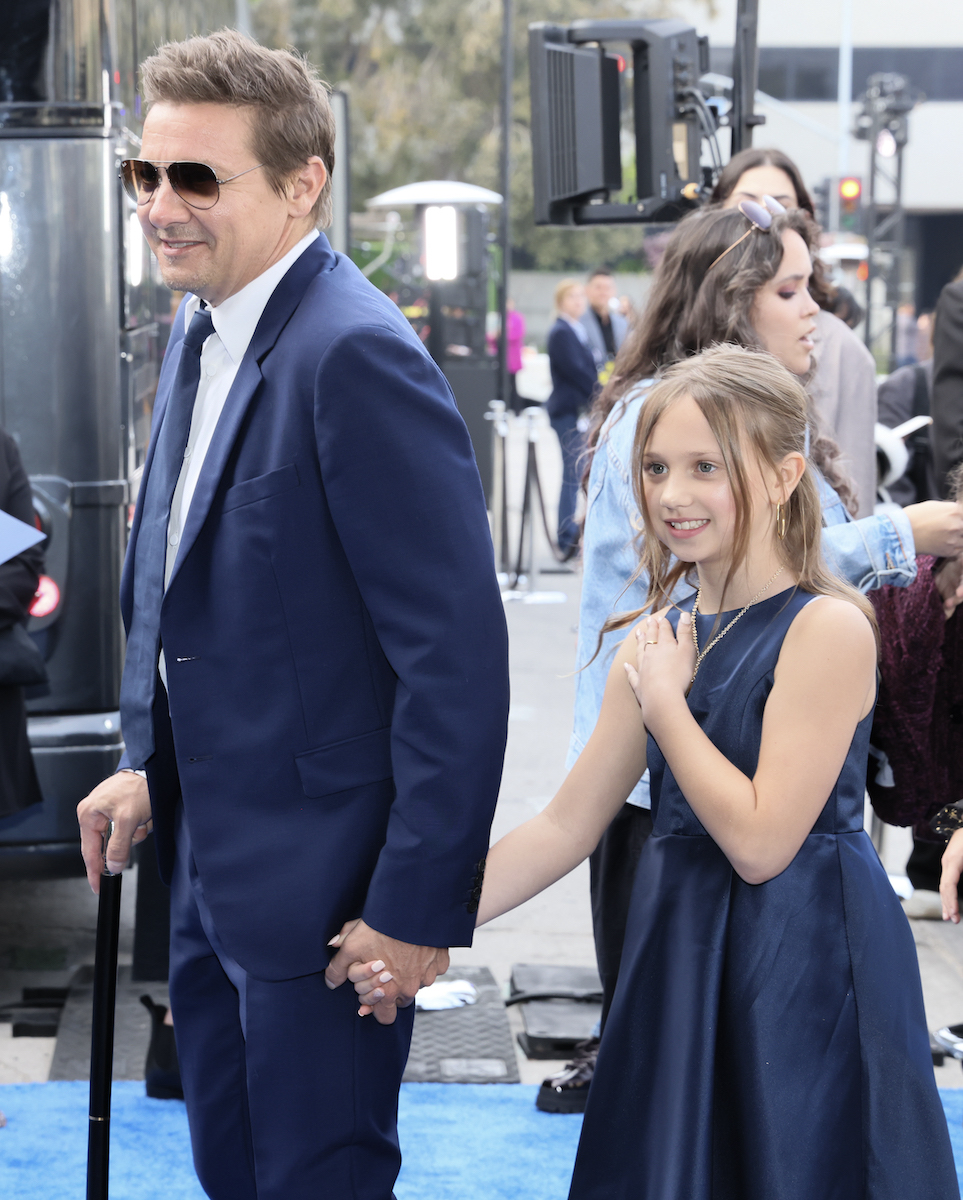 Jeremy Renner with daughter