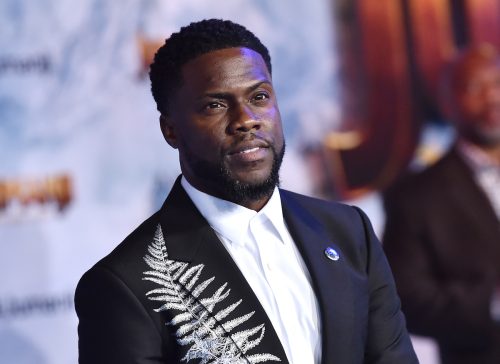 Kevin Hart at the premiere of "Jumanji: The Next Level" in 2019
