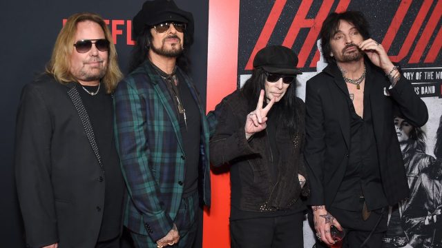 Mötley Crüe at the premiere of "The Dirt" in 2019