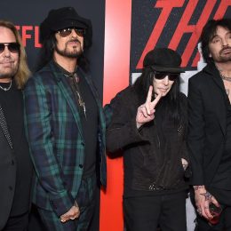 Mötley Crüe at the premiere of "The Dirt" in 2019