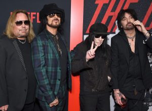 Mötley Crüe at the premiere of "The Dirt" in 2019