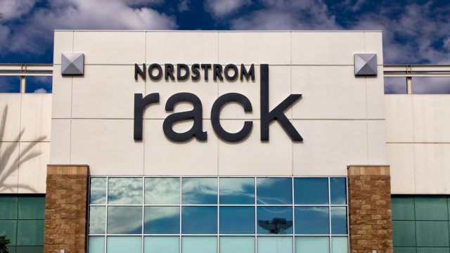 A Nordstrom Rack exterior storefront sign