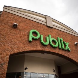 Publix retail grocery store entrance building sign