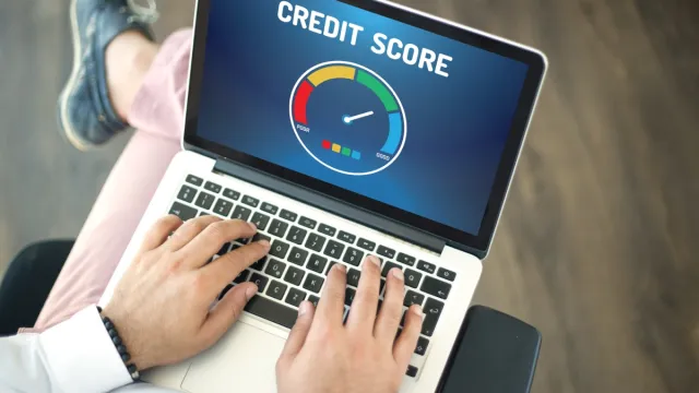 checking credit score on computer
