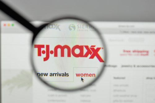 T.J. Maxx logo on the website homepage.