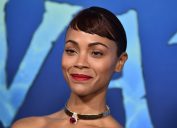 Zoe Saldana at the premiere of "Avatar: The Way of Water" in 2022