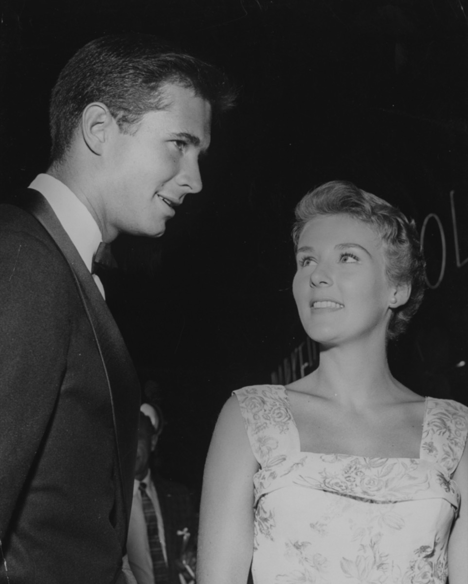 Anthony Perkins and Norma Moore in 1957