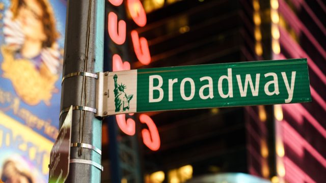 Broadway Street Sign in New York City
