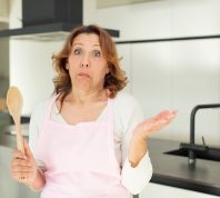 Clueless Woman in the Kitchen