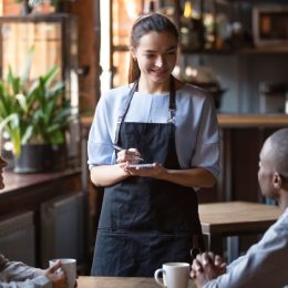 Couple Being Polite to Waitstaff