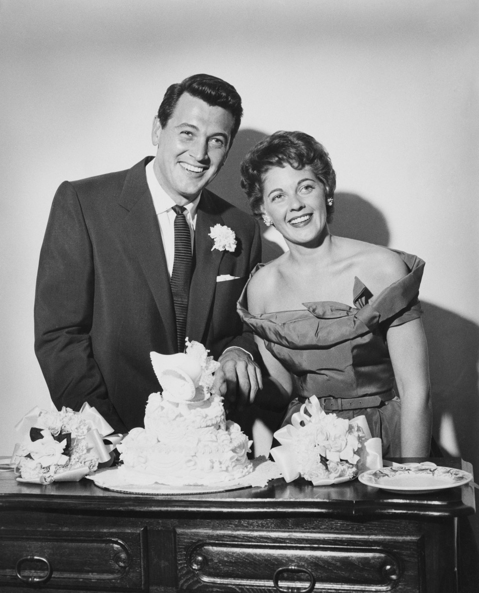 Rock Hudson and Phyllis Gates in 1955