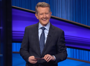 ken jennings laughing hosting jeopardy