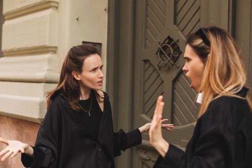 Two Women Arguing Outside