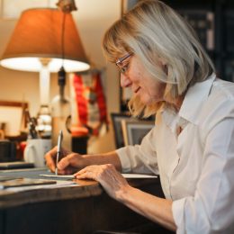 Woman Writing A Letter