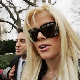 Anna Nicole Smith outside of the U.S. Supreme Court in 2006