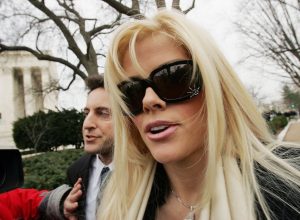 Anna Nicole Smith outside of the U.S. Supreme Court in 2006