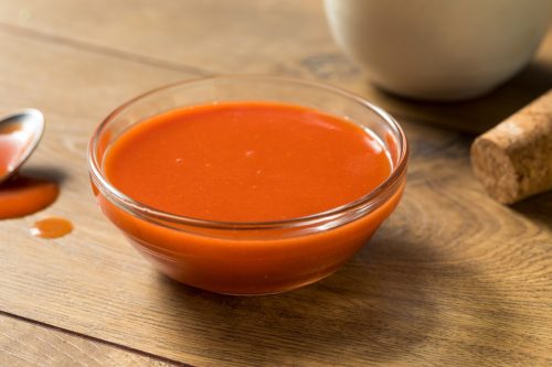 Spicy Hot Organic Red Buffalo Sauce in a Bowl