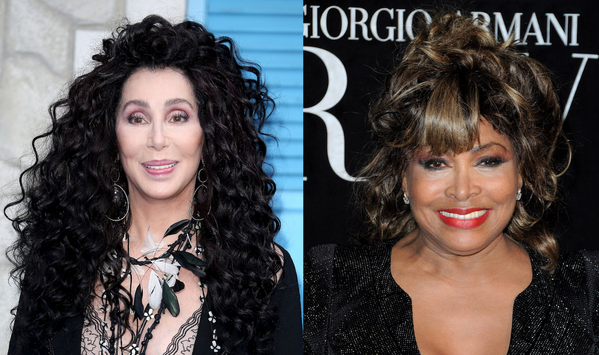 Cher in 2018; Tina Turner in 2010